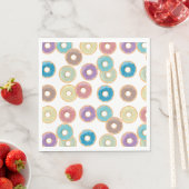 Serviette En Papier Motif coloré Pastel Donuts & Sprinkings (En situation)