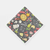 Serviette En Papier motif cool pizza carrelé (Coin)