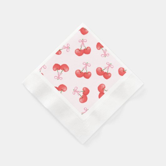 Serviette En Papier Motif Coquette Cherries (Coin)