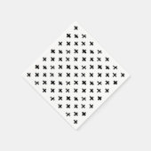 Serviette En Papier Motif croisé à encre noire (Coin)