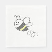 Serviette En Papier Motif croisé Imprimer Baby shower d'abeille mignon (Devant)