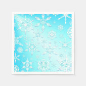 Serviette En Papier Motif Crystal Snowflakes (Devant)