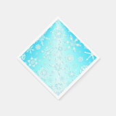 Serviette En Papier Motif Crystal Snowflakes (Coin)