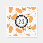 Serviette En Papier Motif Cute Corgi (Devant)