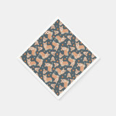 Serviette En Papier Motif Cute Corgi (Coin)
