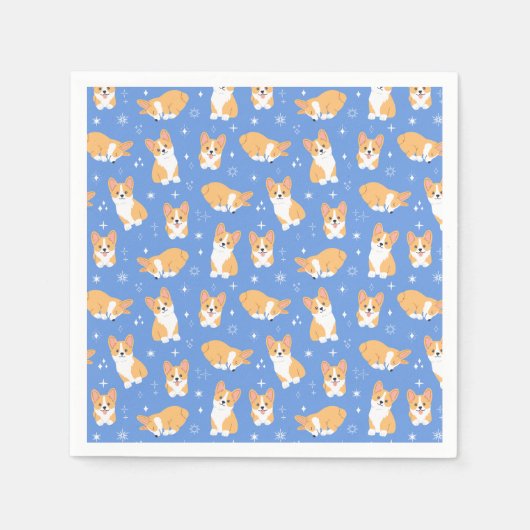 Serviette En Papier Motif Cute Corgi (Devant)