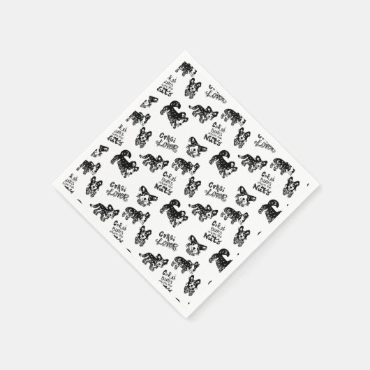 Serviette En Papier Motif Cute Corgi (Coin)