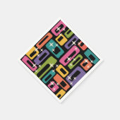 Serviette En Papier Motif d'âge atomique Abstrait MCM rétro (Coin)