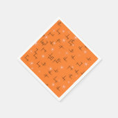 Serviette En Papier Motif d'âge atomique Orange Retro (Coin)