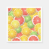 Serviette En Papier Motif d'agrumes - pamplemousse, citron, citron, ci (Devant)