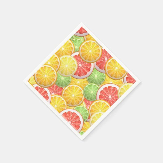 Serviette En Papier Motif d'agrumes - pamplemousse, citron, citron, ci (Coin)