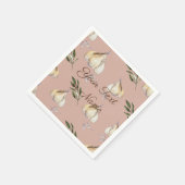 Serviette En Papier Motif d'ail avec texte personnalisable (Coin)