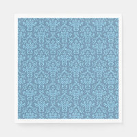 Motif damassé bleu