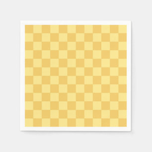Serviette En Papier Motif damier jaune