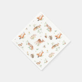 Serviette En Papier Motif d'amis animaux de bois mignon (Coin)