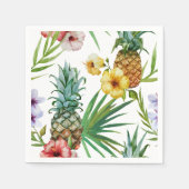 Serviette En Papier Motif d'ananas à thème hawaïen tropical (Devant)