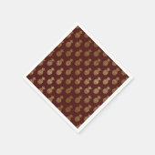 Serviette En Papier Motif d'ananas Bourgogne et d'huile d'or (Coin)