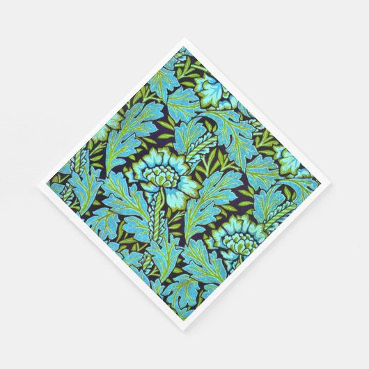 Serviette En Papier Motif d'Anemone par William Morris, (Coin)