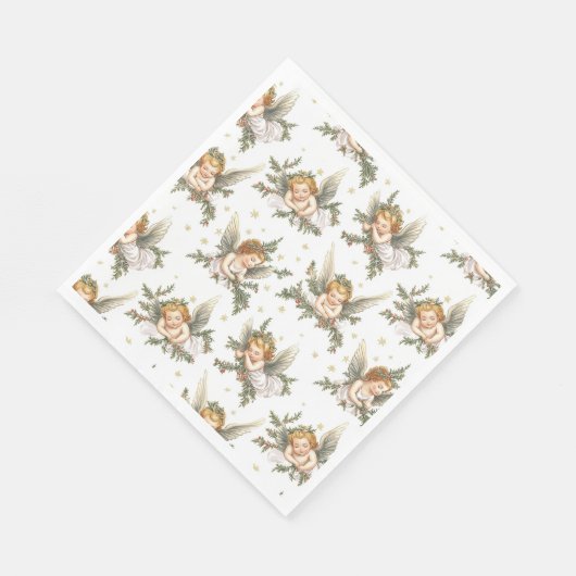 Serviette En Papier Motif d'anges modernes (Coin)