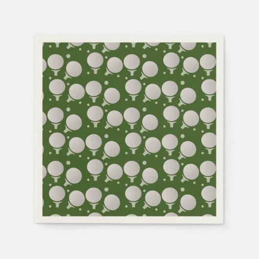 Serviette En Papier Motif d'anniversaire de la partie de golf moderne (Devant)
