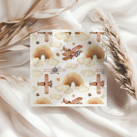 Motif d'anniversaire de l'avion vintage Biplane