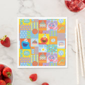 Serviette En Papier Motif d'anniversaire Elmo, Abby et Cookie Monster (En situation)