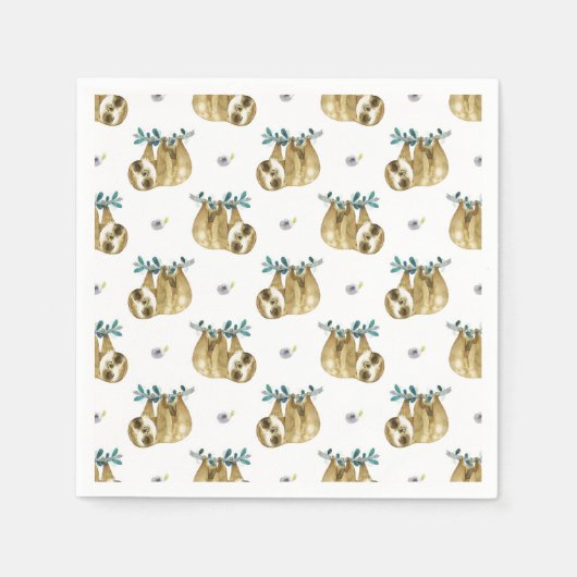 Serviette En Papier Motif d'aquarelle à secteurs Cutie (Devant)