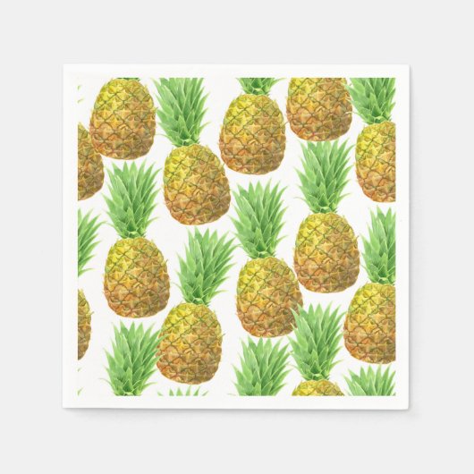 Serviette En Papier Motif d'aquarelle ananas (Devant)