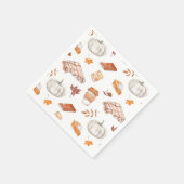 Serviette En Papier Motif d'aquarelle confortable Autumn Essentials (Coin)