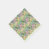 Serviette En Papier Motif d'aquarelle en fleurs exotiques (Coin)