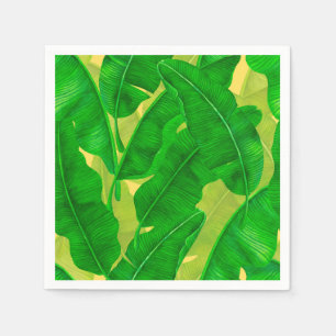 Serviette En Papier Motif d'aquarelle feuille Banana
