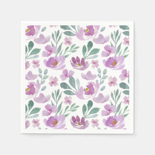 Serviette En Papier Motif d'aquarelle florale rustique