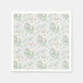 Serviette En Papier Motif d'aquarelle Green Dragon Baby Pastel (Devant)