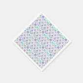 Serviette En Papier Motif d'art folklorique en mosaïque d'oiseaux mexi (Coin)