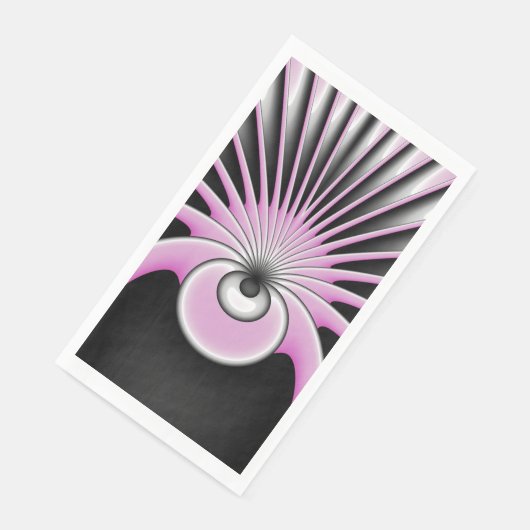 Serviette En Papier Motif d'art fractal Abstrait moderne (Coin)