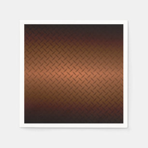 Serviette En Papier Motif d'aspect diamanté noir à dégradé cuivre