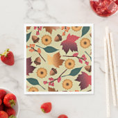 Serviette En Papier Motif d'automne coloré (En situation)