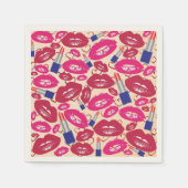 Serviette En Papier Motif de baiser en bâton (Devant)
