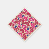 Serviette En Papier Motif de baiser en bâton (Coin)