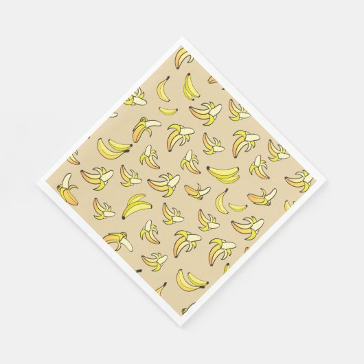 Serviette En Papier Motif de banane (Coin)