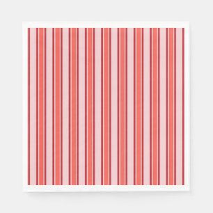 Serviette En Papier Motif de bande verticale rose rouge