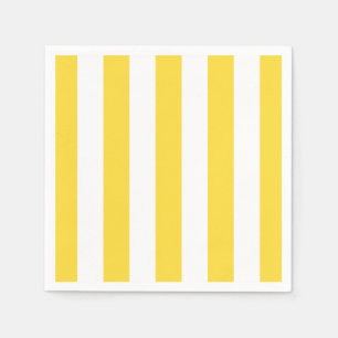 Serviette En Papier Motif de bandes XL jaune ananas