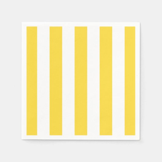 Serviette En Papier Motif de bandes XL jaune ananas (Devant)