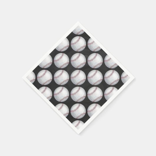 Serviette En Papier Motif de baseball peint (Coin)