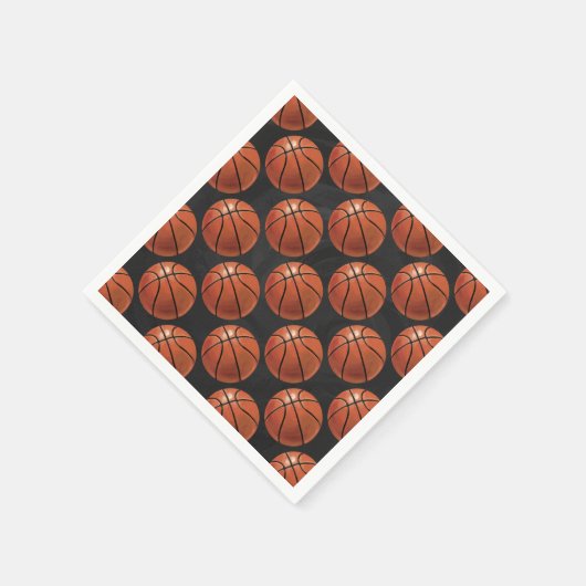 Serviette En Papier Motif de basket-ball peint (Coin)