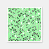 Serviette En Papier Motif de bâtons de crosse vert clair (Devant)
