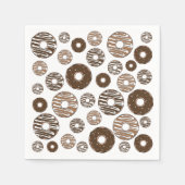Serviette En Papier Motif de beignes, beignets de chocolat, beignets d (Devant)