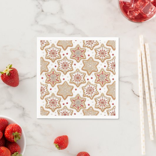 Serviette En Papier Motif de biscuits de Noël Vacances (En situation)