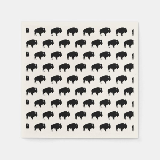 Serviette En Papier motif de bison (Devant)