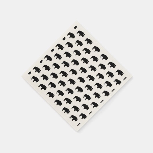 Serviette En Papier motif de bison (Coin)